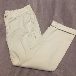 Hollister White Capri Pants
